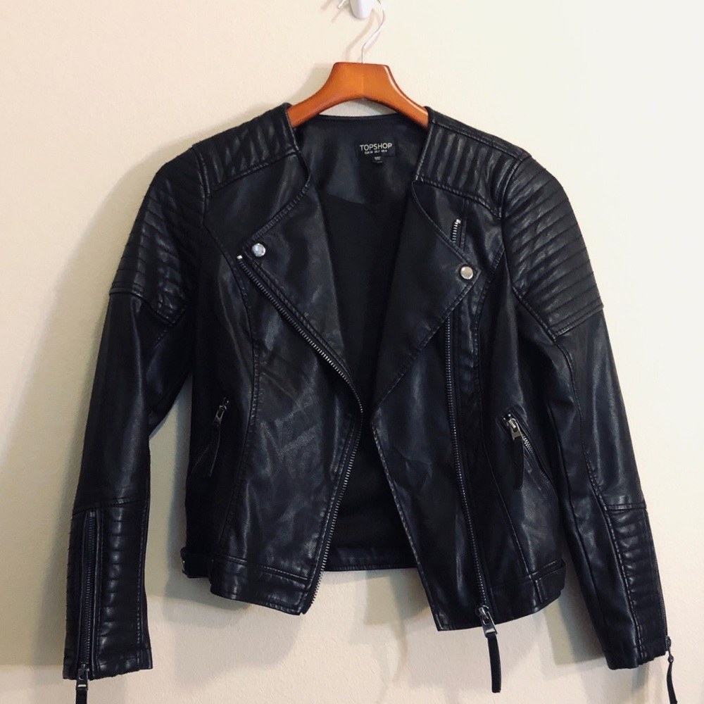 Top Shop Faux Leather Jacket